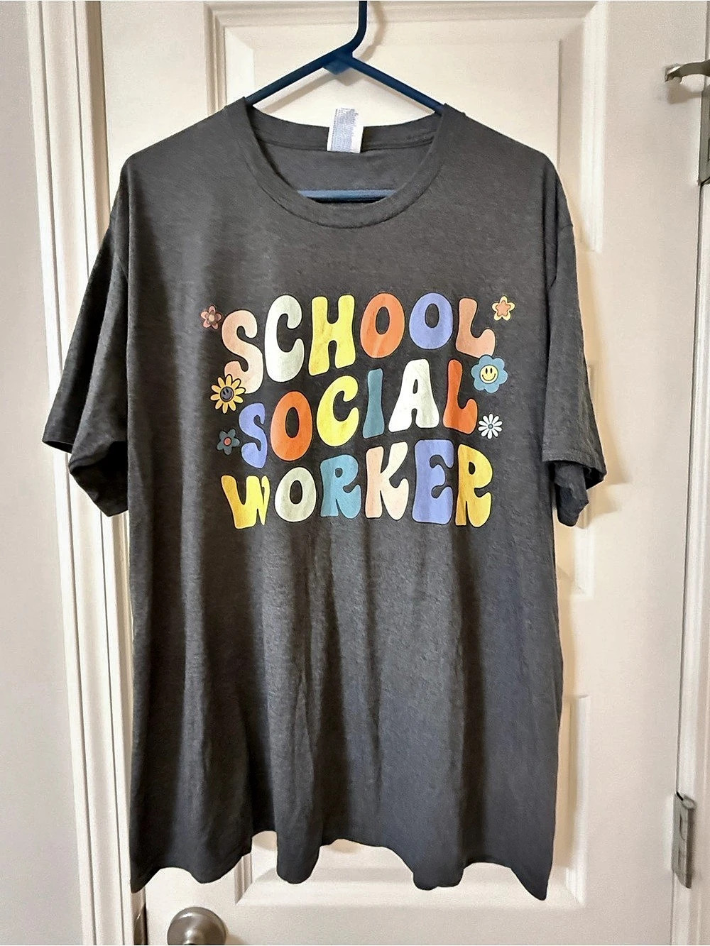 Port & Company Ring Spun Fan Favorite School Social Worker T-Shirt Gray XL